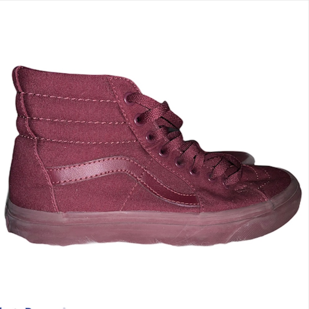 Vans high top burgundy size 8.5 womens